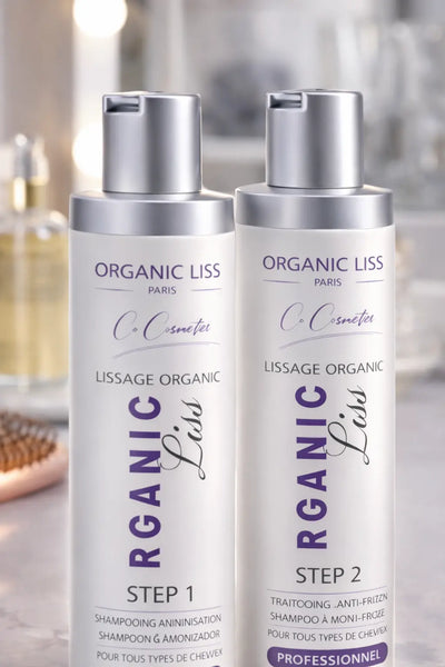 Kit lissage organic liss avant après cheveux lisses